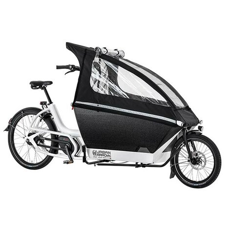 Urban Arrow Family elektrische bakfiets met regenkap